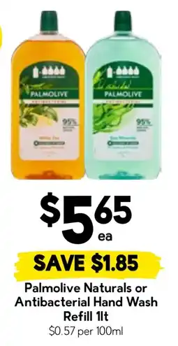 Drakes Palmolive Naturals or Antibacterial Hand Wash Refill offer