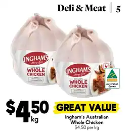 Drakes Ingham's Australian Whole Chicken offer