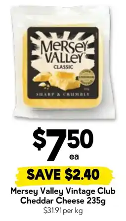 Drakes Mersey Valley Vintage Club Cheddar Cheese offer