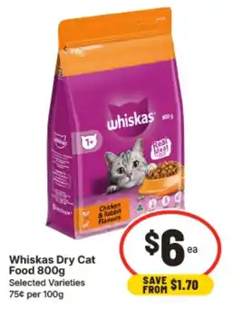 IGA Whiskas Dry Cat Food offer
