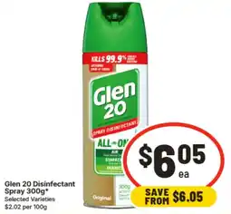 IGA Glen 20 Disinfectant Spray offer