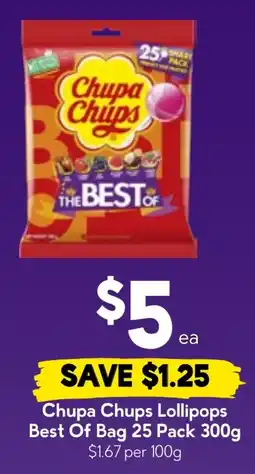 Drakes Chupa Chups Lollipops Best Of Bag offer