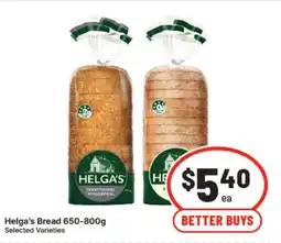 IGA Helga's Bread Selected Varieties offer