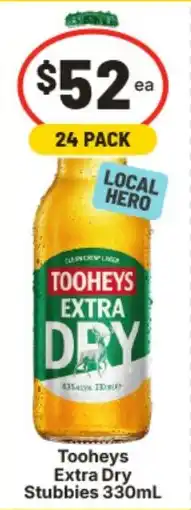 IGA Tooheys Extra Dry Stubbies offer