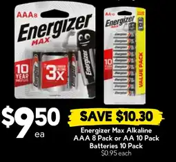 Drakes Energizer Max Alkaline Batteries offer