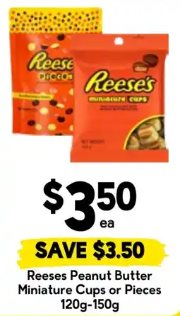 Drakes Reeses Peanut Butter Miniature Cups or Pieces offer