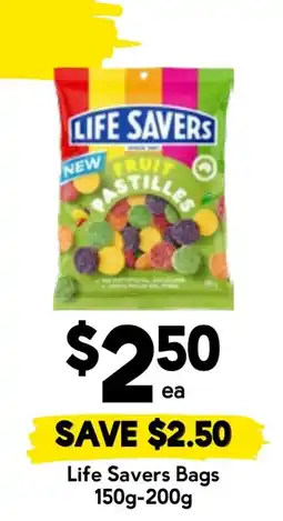 Drakes Life Savers Fruit Pastilles offer