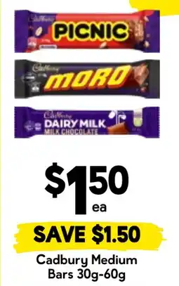 Drakes Cadbury Medium Bars offer