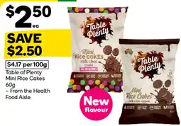 Woolworths Table of Plenty Mini Rice Cakes offer
