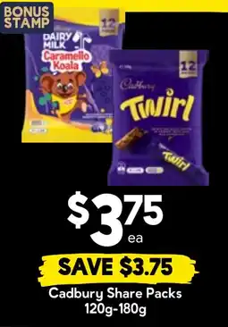 Drakes Cadbury Share Packs offer