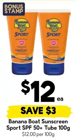Drakes Banana Boat Sunscreen Sport SPF 50+ Tube offer