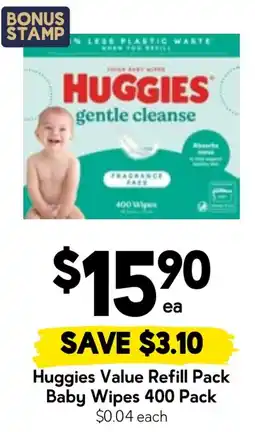 Drakes Huggies Value Refill Pack Baby Wipes offer