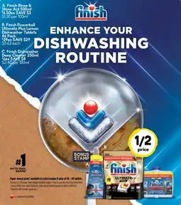 Drakes Finish Powerball Ultimate Plus Lemon Dishwasher Tablets offer