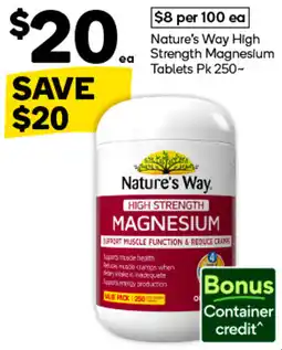 Woolworths Nature's Way High Strength Magnesium offer