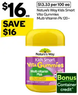 Woolworths Nature's Way Kids Smart Vita Gummies offer