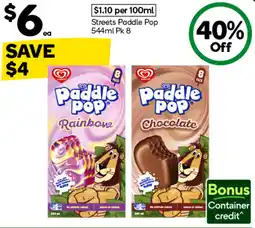 Woolworths Paddle Pop offer