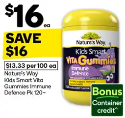 Woolworths Nature's Way Kids Smart Vita Gummies Immune Defence offer