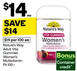 Woolworths Nature's Way Adult Vita Gummies Women's Multivitamin offer