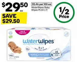 Woolworths WaterWipes Baby Wipes offer