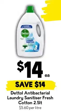 Drakes Dettol Antibacterial Laundry Sanitiser Fresh Cotton offer