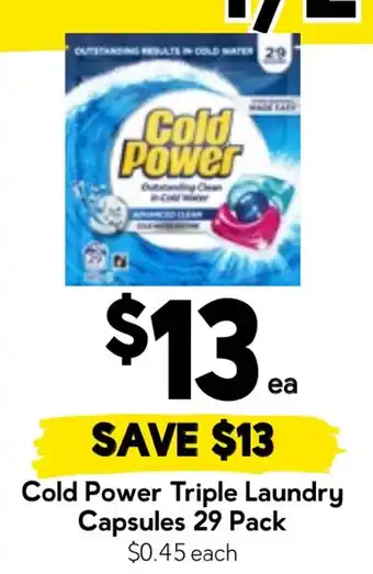 Cold Power Triple Laundry Capsules
