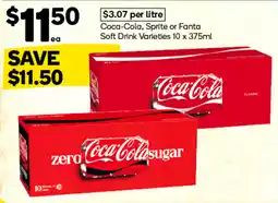 Woolworths Coca-Cola Soft Drink Varieties offer