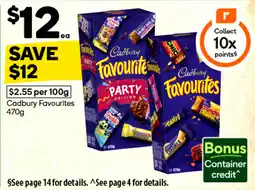 Woolworths Cadbury Favourites offer