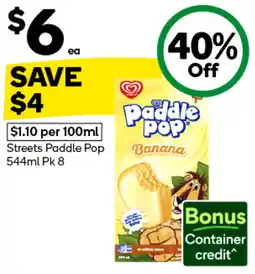 Woolworths Paddle Pop Banana offer
