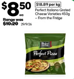 Woolworths Perfect Italiano Grated Cheese Varieties offer