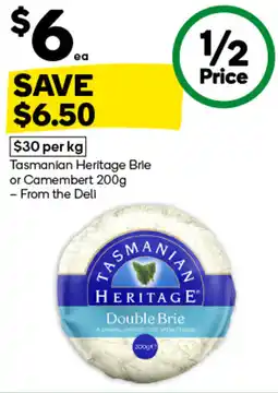 Woolworths Tasmanian Heritage Double Brie offer