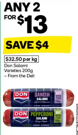 Woolworths Don Salami Varieties offer