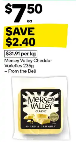 Woolworths Mersey Valley Cheddar Varieties offer