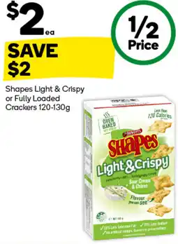 Woolworths Arnott's Shapes Light & Crispy offer