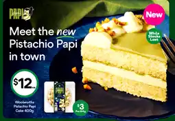Woolworths Pistachio Papi Cake offer