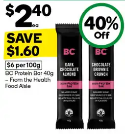 Woolworths BC Protein Bar offer