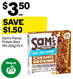 Woolworths Sam's Pantry Protein Bar offer