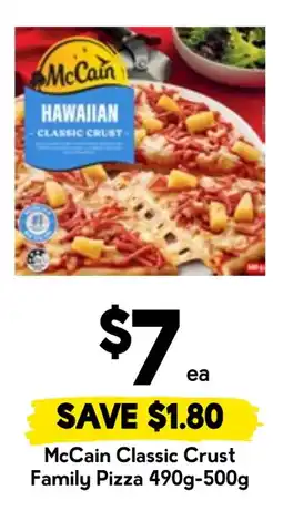 Drakes McCain Classic Crust Family Pizza offer
