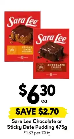 Drakes Sara Lee Chocolate or Sticky Date Pudding offer