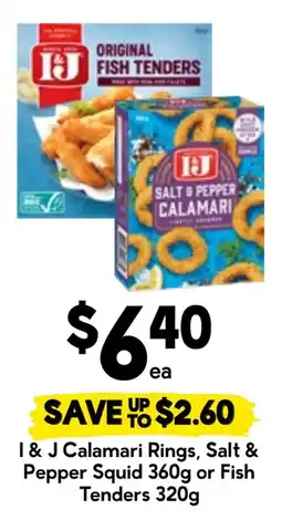 Drakes I & J Calamari Rings, Salt & Pepper Squid offer