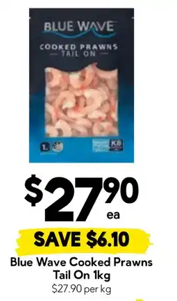 Drakes Blue Wave Cooked Prawns Tail On offer