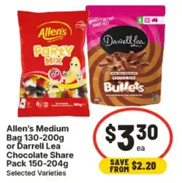 IGA Allen's Party Mix or Darrell Lea Liquorice Bullets offer