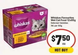 IGA Whiskas Favourites Wet Cat Food offer