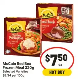 IGA McCain Red Box Frozen Meal offer