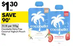 Woolworths Cocobella Dairy Free Coconut Yoghurt Pouch offer