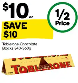 Woolworths Toblerone Chocolate Blocks offer