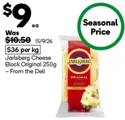 Woolworths Jarlsberg Cheese Block Original offer