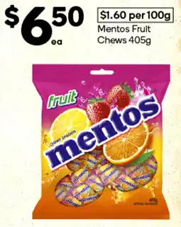 Woolworths Mentos Fruit Chews offer