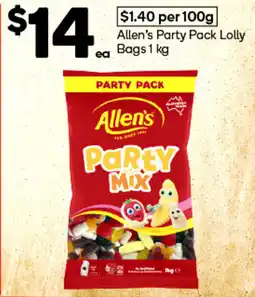 Woolworths Allen's Party Pack Lolly offer