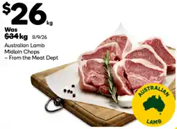 Woolworths Australian Lamb Midloin Chops offer