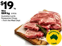 Woolworths Australian Lamb Forequarter Chops offer